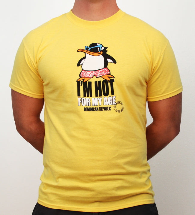 Hot Penguin, Ltd. I'm Hot for my Age t-shirt for men, Dominican Republic collection - Hot Penguin, Ltd.