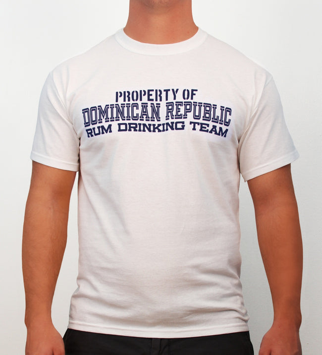 Hot Penguin, Ltd. Property of Dominican Republic Rum Drinking Team t-shirt for men, Dominican Republic Collection - Hot Penguin, Ltd.