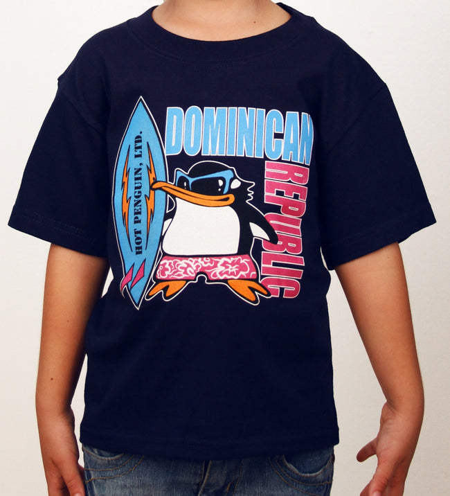 Hot Penguin Ltd. Surf Dominican Republic t-shirt for kids, Dominican Republic Collection - Hot Penguin, Ltd.