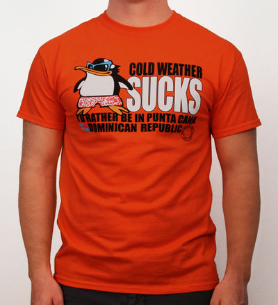 Hot Penguin, Ltd. Cold Weather Sucks t-shirt for men, Punta Cana collection - Hot Penguin, Ltd.