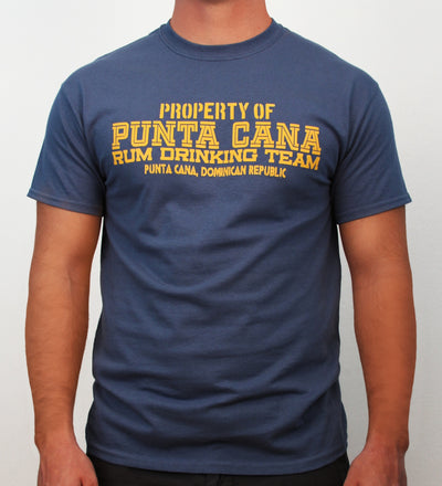 Hot Penguin, Ltd. Property of Punta Cana Rum Drinking Team t-shirt for men, Punta Cana Collection - Hot Penguin, Ltd.