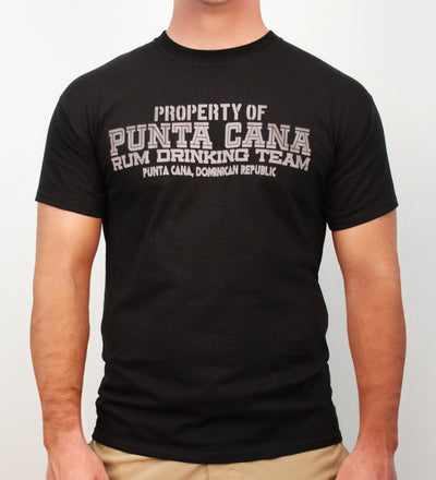 Hot Penguin, Ltd. Property of Punta Cana Rum Drinking Team t-shirt for men, Punta Cana Collection - Hot Penguin, Ltd.