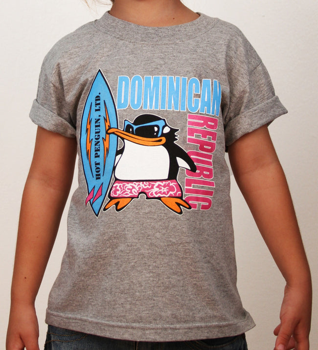 Hot Penguin Ltd. Surf Dominican Republic t-shirt for kids, Dominican Republic Collection - Hot Penguin, Ltd.